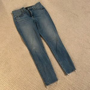 Veronica Beard “Debbie” skinny high rise with a raw hem
